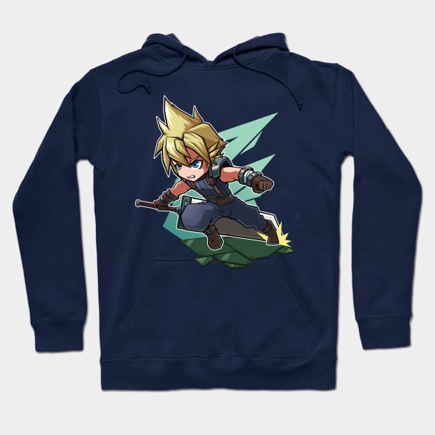 Cloud Strife Chibi Hoodie by Xar623